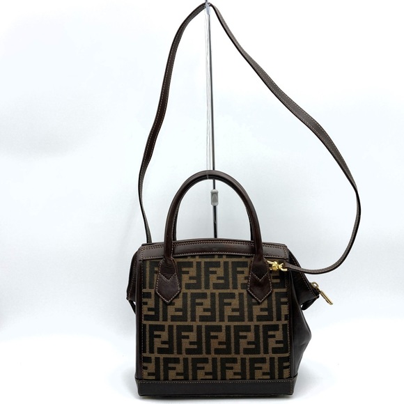 Fendi Zucca Pattern 2-Way Shoulder Bag Brown - Picture 3 of 10
